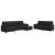 Set de canapele cu taburet, 3 piese, negru, textil GartenMobel Dekor