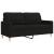 Set de canapele cu taburet, 3 piese, negru, textil GartenMobel Dekor