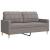 Set de canapele cu perne, 2 piese, gri taupe, textil GartenMobel Dekor