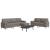Set canapele cu taburet și perne, 3 piese, taupe, textil GartenMobel Dekor
