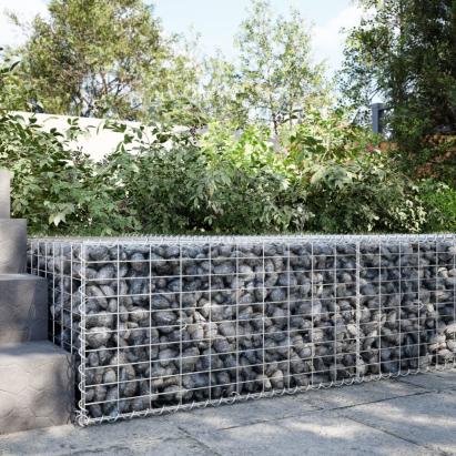 Coș gabion cu capac, 100x100x50 cm, fier galvanizat GartenMobel Dekor