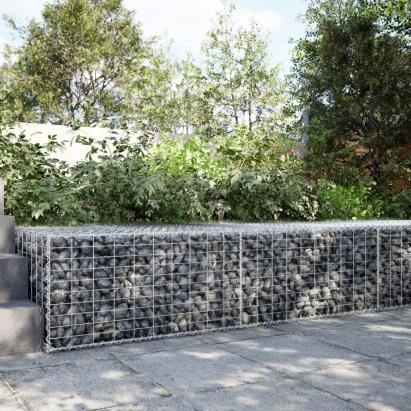 Coș gabion cu capac, 200x100x50 cm, fier galvanizat GartenMobel Dekor