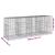 Coș gabion cu capac, 400x100x150 cm, fier galvanizat GartenMobel Dekor