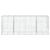 Coș gabion cu capac, 400x100x150 cm, fier galvanizat GartenMobel Dekor