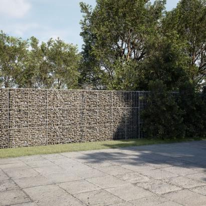 Coș gabion cu capac, 1200x100x150 cm, fier galvanizat GartenMobel Dekor