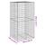Coș gabion cu capac, 100x100x200 cm, fier galvanizat GartenMobel Dekor
