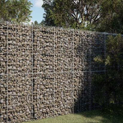 Coș gabion cu capac, 100x100x200 cm, fier galvanizat GartenMobel Dekor