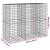 Coș gabion cu capac, 250x100x200 cm, fier galvanizat GartenMobel Dekor
