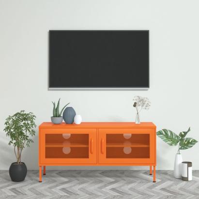 Comodă TV, portocaliu, 105x35x50 cm, oțel GartenMobel Dekor