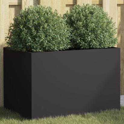 Jardinieră, negru, 62x40x39 cm, oțel laminat la rece GartenMobel Dekor