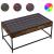 Măsuță de cafea cu LED infinity, stejar fumuriu, 90x50x41 cm GartenMobel Dekor