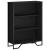 Bibliotecă, negru, 80x31x106 cm, lemn prelucrat GartenMobel Dekor