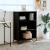 Bibliotecă, negru, 80x31x106 cm, lemn prelucrat GartenMobel Dekor