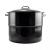 Oală emailată cu capac, 45 cm, 31,5 litri, culoare neagră Handy KitchenServ