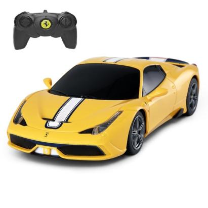 MASINA CU TELECOMANDA FERRARI 458 SPECIALE A GALBEN CU SCARA 1 LA 24 SuperHeroes ToysZone