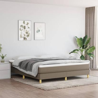 Cadru de pat, gri taupe, 180 x 200 cm, material textil GartenMobel Dekor