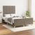 Cadru de pat cu tăblie, gri taupe, 120x200 cm, textil GartenMobel Dekor