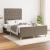 Cadru de pat cu tăblie, gri taupe, 120x200 cm, textil GartenMobel Dekor
