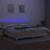 Pat cu arcuri, saltea și LED, crem, 200x200 cm, textil GartenMobel Dekor