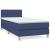 Pat box spring cu saltea, albastru, 90x190 cm, textil GartenMobel Dekor