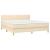 Pat box spring cu saltea, crem, 160x200 cm, material textil GartenMobel Dekor