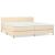 Pat box spring cu saltea, crem, 200x200 cm, textil GartenMobel Dekor
