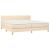 Pat box spring cu saltea, crem, 200x200 cm, textil GartenMobel Dekor