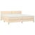 Pat box spring cu saltea, crem, 200x200 cm, textil GartenMobel Dekor