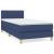 Pat box spring cu saltea, albastru, 90x190 cm, textil GartenMobel Dekor