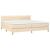 Pat box spring cu saltea, crem, 200x200 cm, textil GartenMobel Dekor