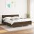 Pat box spring cu saltea, maro închis, 160x200 cm, textil GartenMobel Dekor