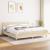 Pat box spring cu saltea, crem, 200x200 cm, textil GartenMobel Dekor