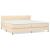 Pat box spring cu saltea, crem, 200x200 cm, textil GartenMobel Dekor