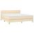 Pat box spring cu saltea, crem, 160x200 cm, material textil GartenMobel Dekor