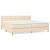 Pat box spring cu saltea, crem, 200x200 cm, textil GartenMobel Dekor