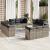 Set canapele de grădină cu perne, 12piese gri deschis poliratan GartenMobel Dekor