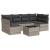 Set canapele de grădină cu perne, 7piese gri deschis poliratan GartenMobel Dekor