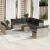 Set canapele de grădină cu perne, 12piese gri deschis poliratan GartenMobel Dekor