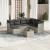 Set mobilier de grădină cu perne, 8 piese gri deschis poliratan GartenMobel Dekor