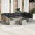 Set canapele de grădină cu perne 10 piese gri deschis poliratan GartenMobel Dekor