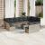 Set canapele de grădină cu perne, 13piese gri deschis poliratan GartenMobel Dekor