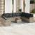 Set canapele de grădină cu perne, 11 piese, gri, poliratan GartenMobel Dekor