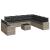 Set canapele de grădină cu perne, 11 piese, gri, poliratan GartenMobel Dekor