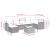 Set mobilier de grădină cu perne, 8 piese gri deschis poliratan GartenMobel Dekor