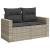 Set canapele de grădină cu perne, 11 piese, gri, poliratan GartenMobel Dekor