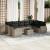 Set canapele de grădină cu perne 10 piese gri deschis poliratan GartenMobel Dekor