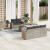 Set canapele de grădină cu perne, 6 piese gri deschis poliratan GartenMobel Dekor