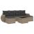 Set canapele de grădină cu perne, 7piese gri deschis poliratan GartenMobel Dekor