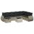 Set mobilier de grădină cu perne, 8 piese gri deschis poliratan GartenMobel Dekor
