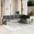 Set mobilier de grădină cu perne, 8 piese gri deschis poliratan GartenMobel Dekor
